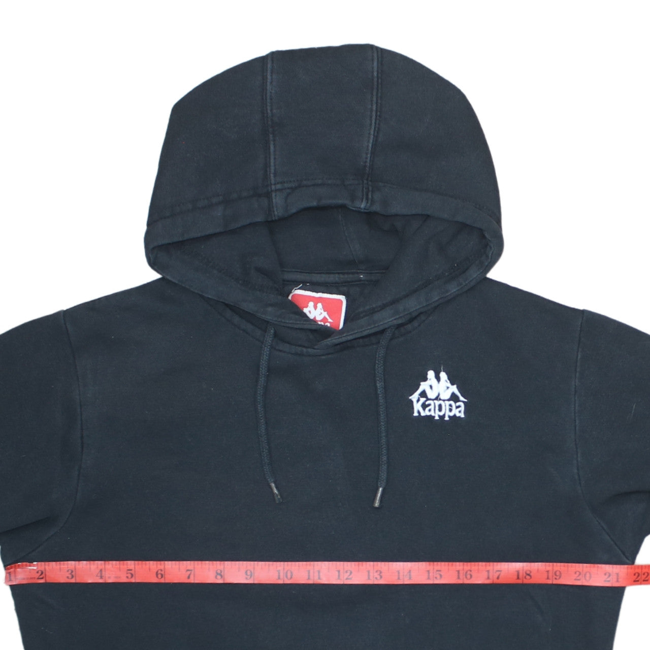Kappa Men’s Black Pullover Hoodie Small Logo Graphic Sportswear