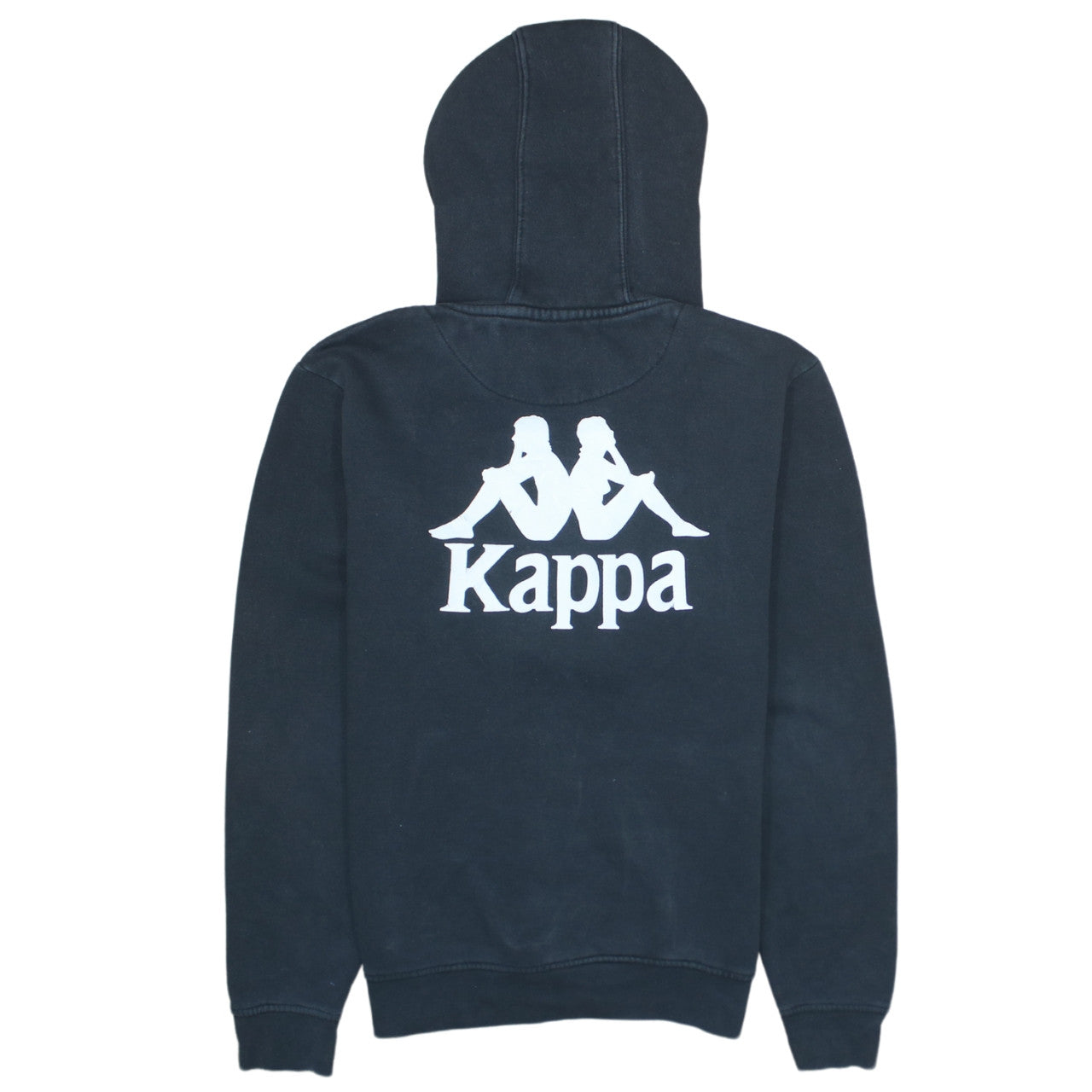 Kappa Men’s Black Pullover Hoodie Small Logo Graphic Sportswear