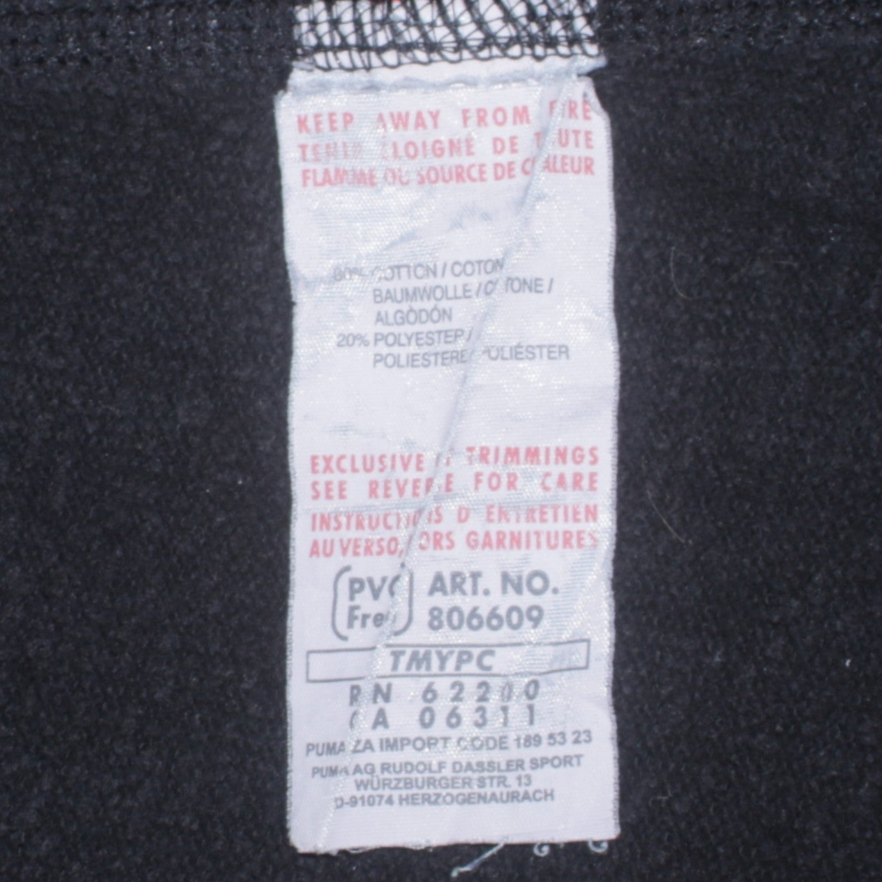 Puma Mens Black XL Sweatshirt Crew Neck Long Sleeve Sportswear