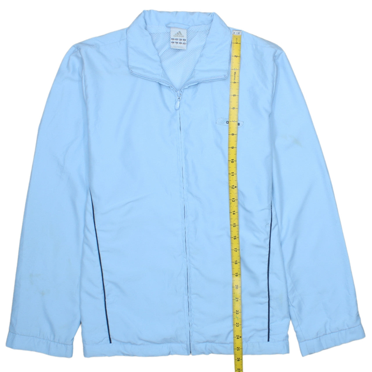 Adidas Women Blue Size 12 Track Jacket Lightweight Full Zip