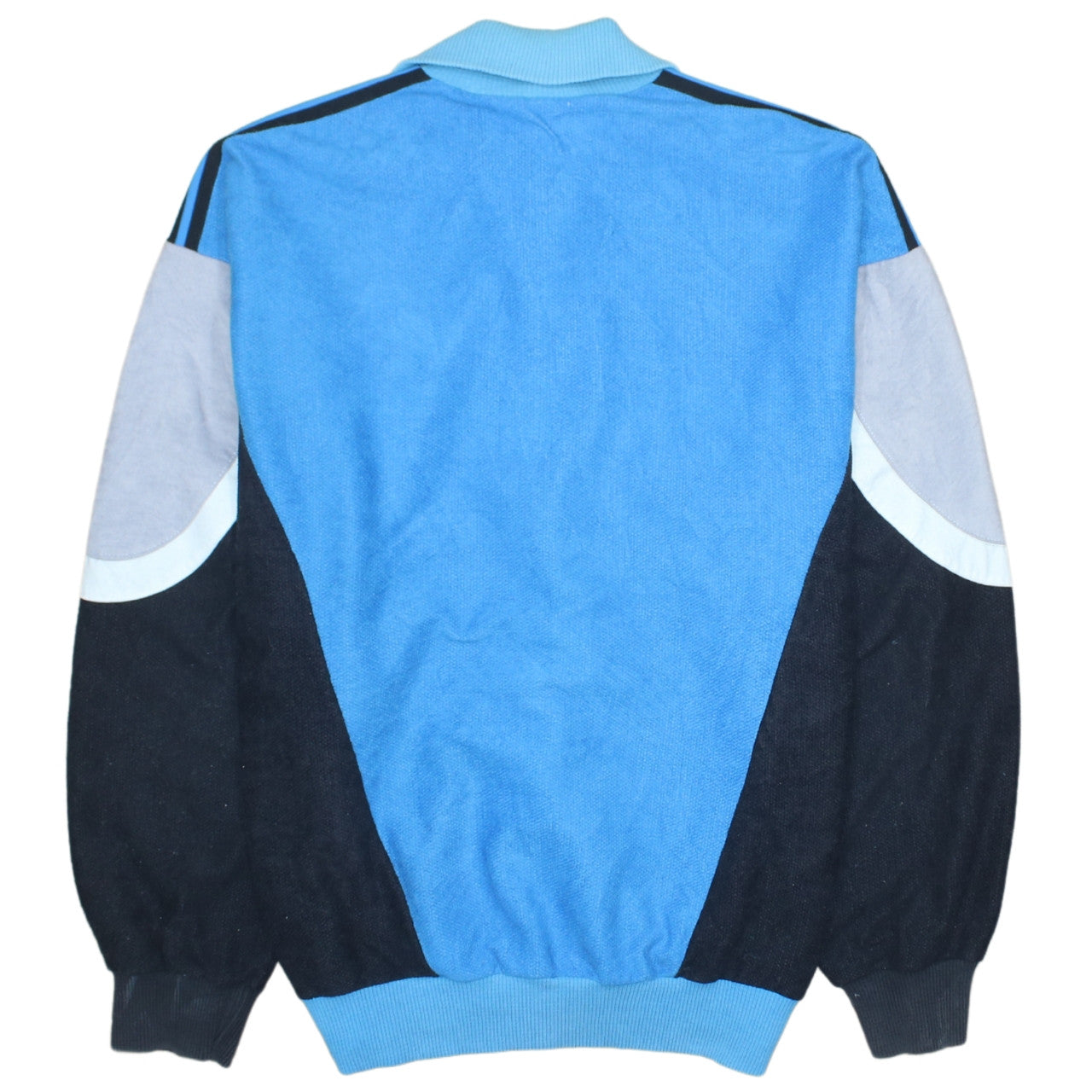 Adidas Mens Blue Full Zip Sweatshirt Jacket Size M Retro 80s Sportswear
