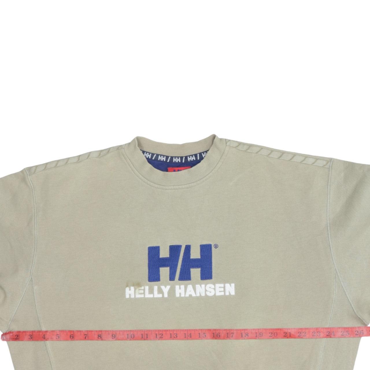 Helly Hansen Mens Beige Logo Sweatshirt Pullover Crew Neck M