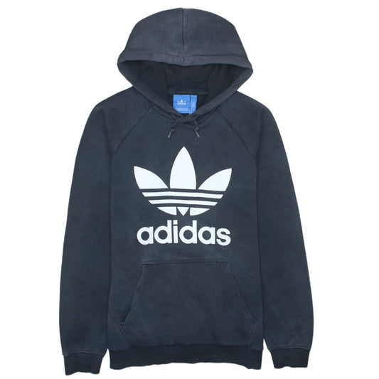 Additional front view of Adidas men’s black pullover hoodie m logo graphic fleece sportswear