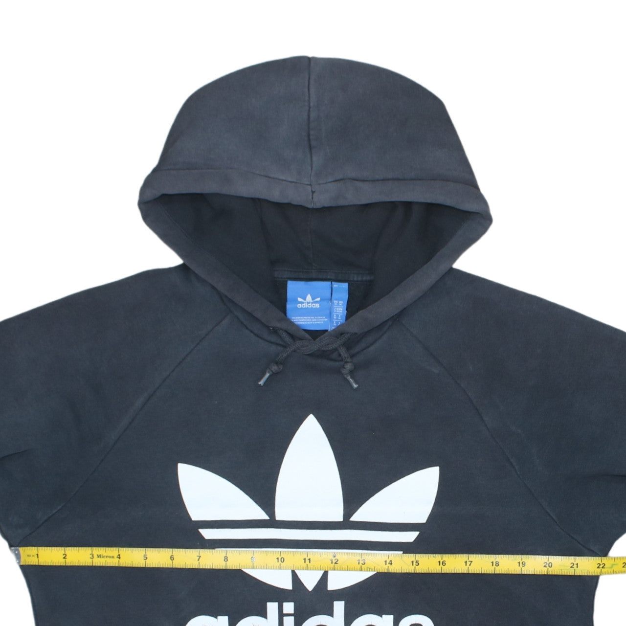 Adidas Mens Black Pullover Hoodie M Logo Graphic Fleece Sportswear