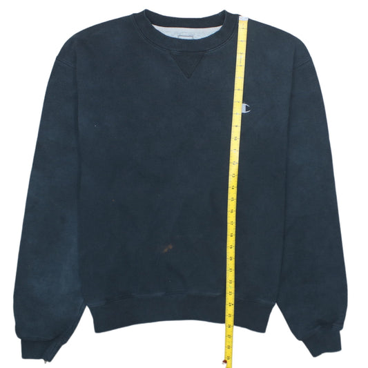 Champion Men's Black Medium Pullover Sweatshirt Crew Neck Logo