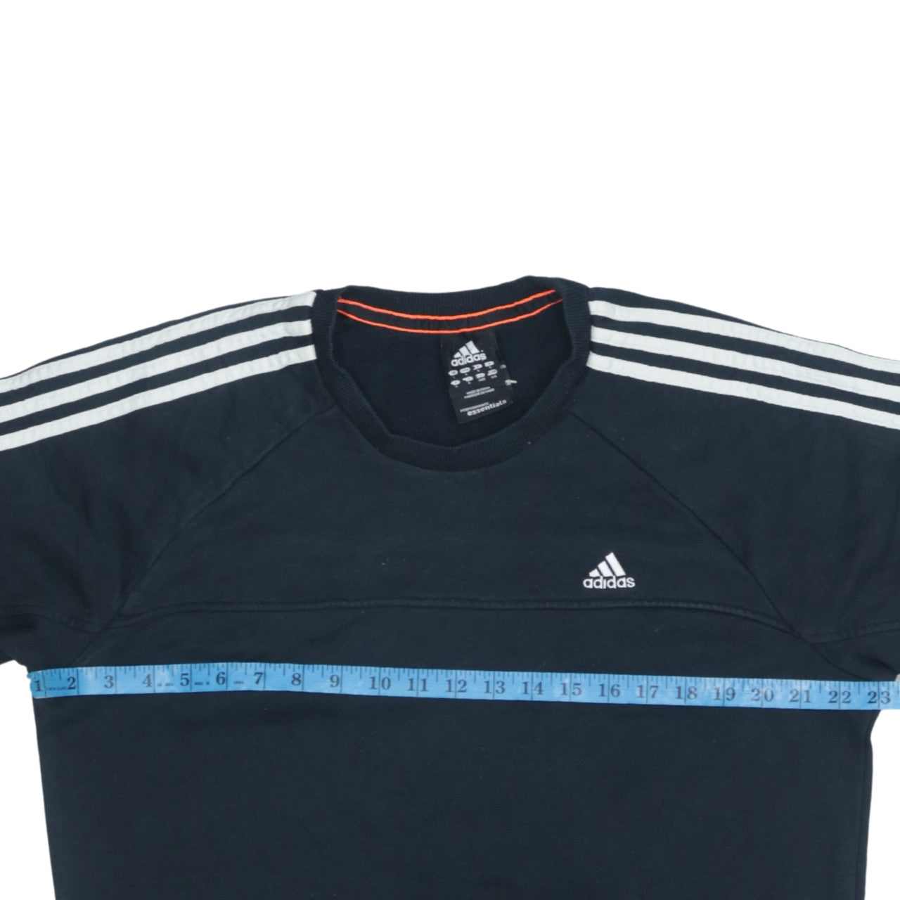 Adidas Mens Black L Sweatshirt Pullover Striped Logo Sportswear