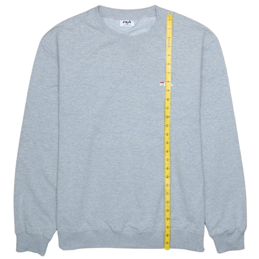 Fila Mens Grey 3XL Pullover Sweatshirt Crew Neck Long Sleeve