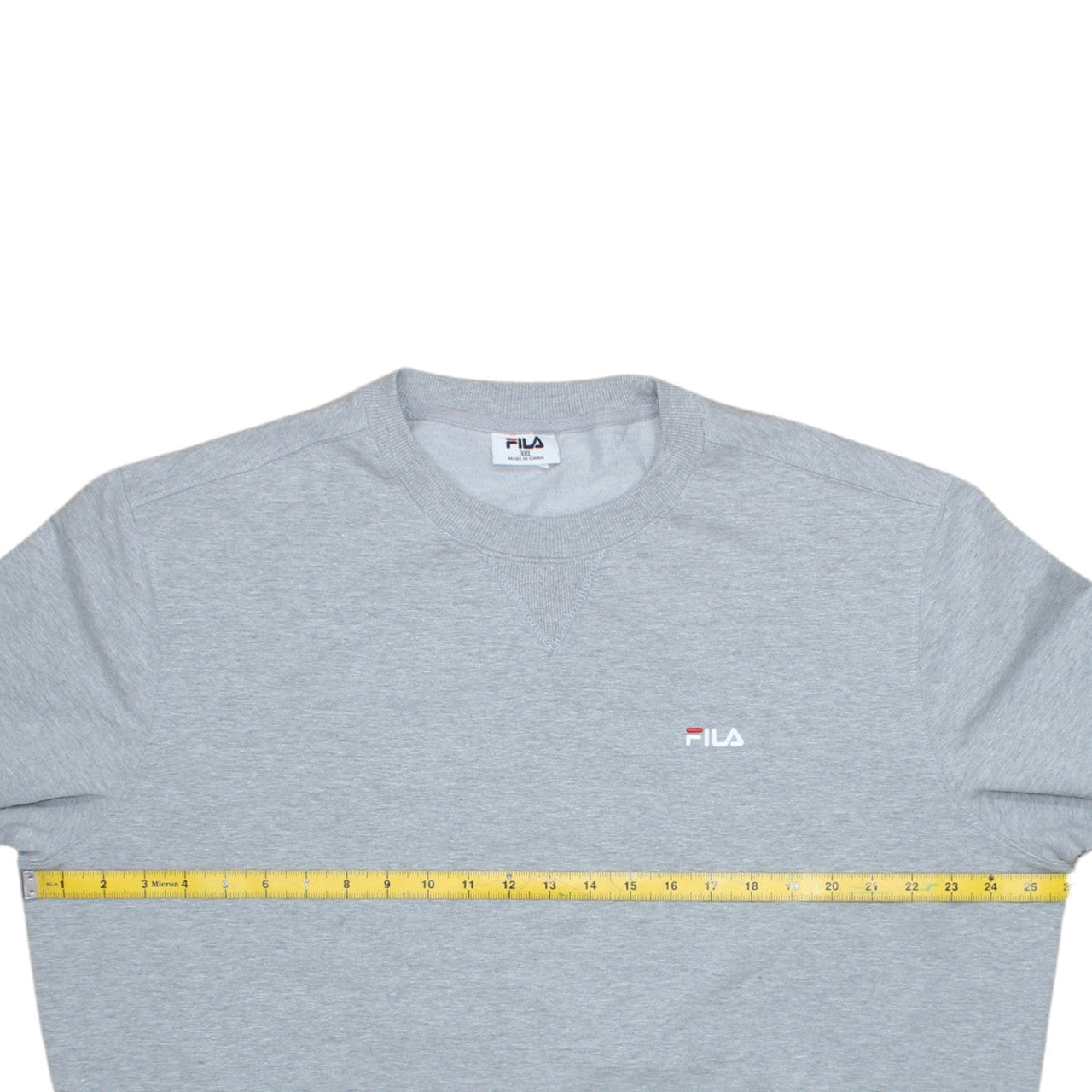 Fila Mens Grey 3XL Pullover Sweatshirt Crew Neck Long Sleeve