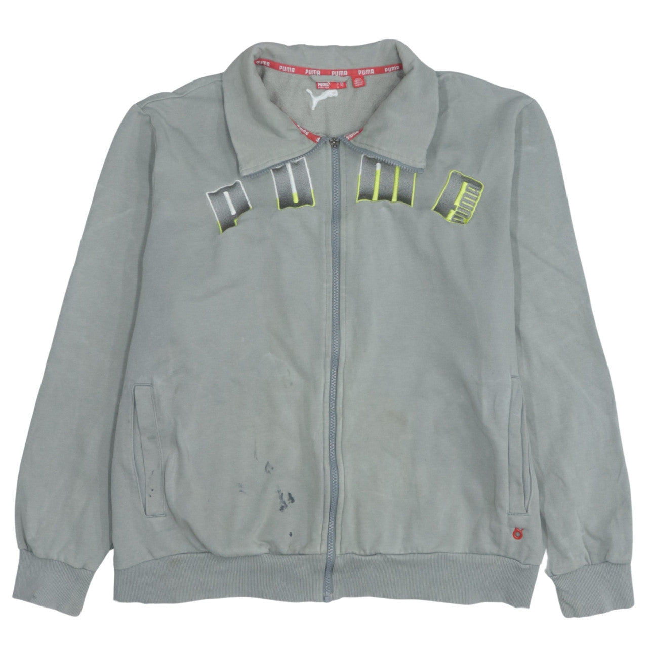 Puma Men’s Grey Full Zip Sweatshirt Jacket L Sports Logo