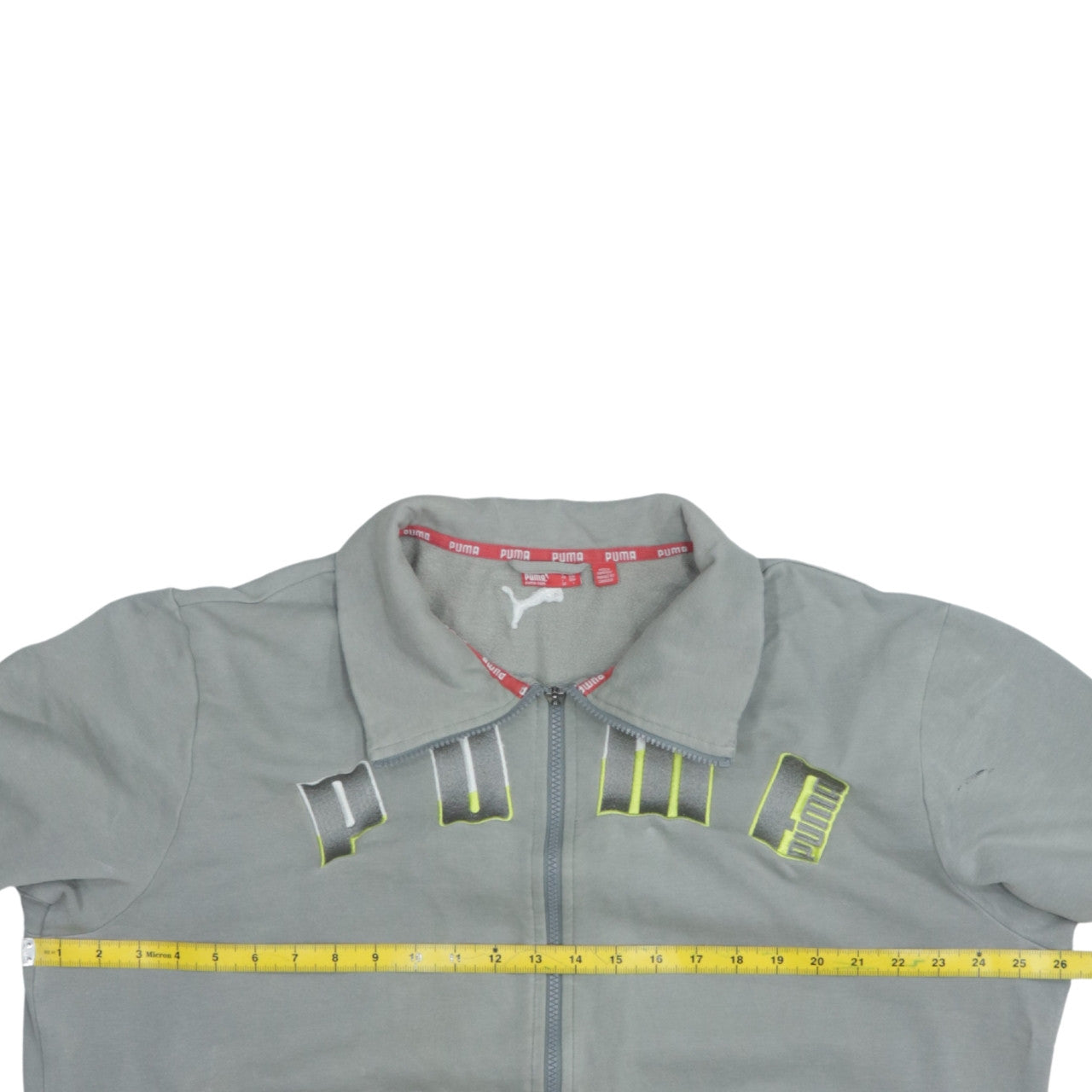 Puma Men’s Grey Full Zip Sweatshirt Jacket L Sports Logo