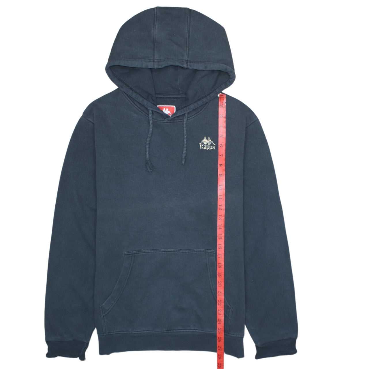 Kappa Mens Blue Pullover Hoodie Large Logo Graphic Hooded Sweatshirt