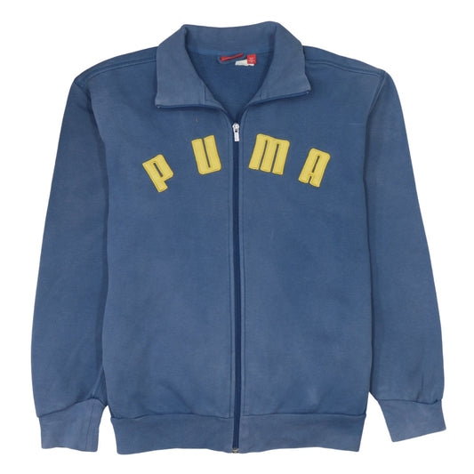 Puma Men’s Blue Full Zip Sweatshirt Medium Logo Graphic