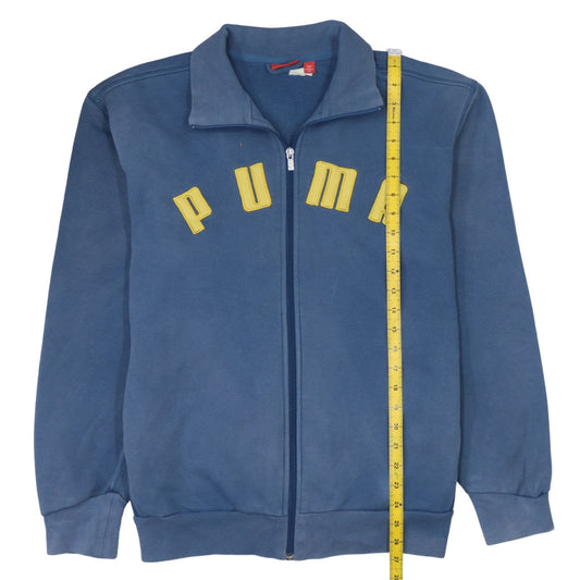 Puma Men’s Blue Full Zip Sweatshirt Medium Logo Graphic