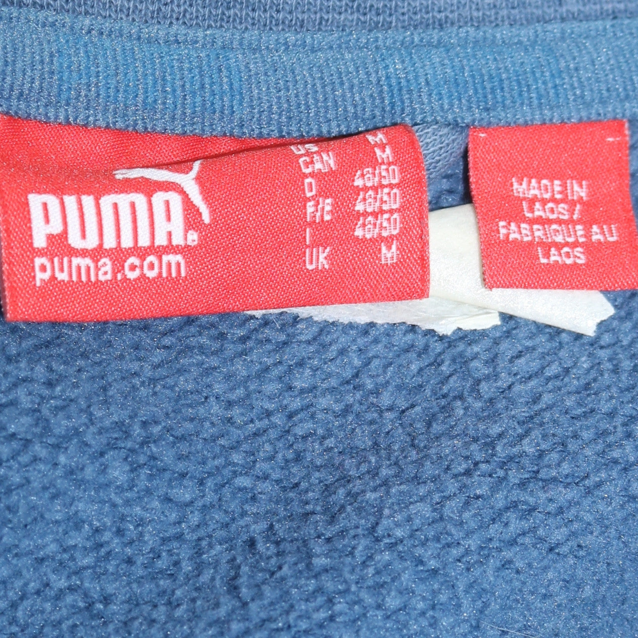 Puma Men’s Blue Full Zip Sweatshirt Medium Logo Graphic