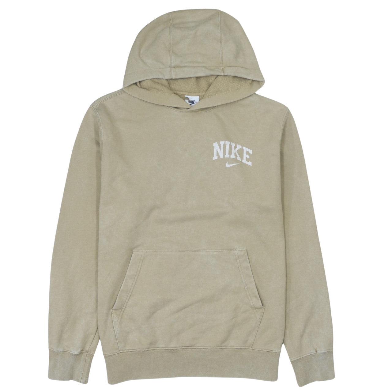 Nike Men’s Beige Pullover Hoodie M Fleece Sportswear