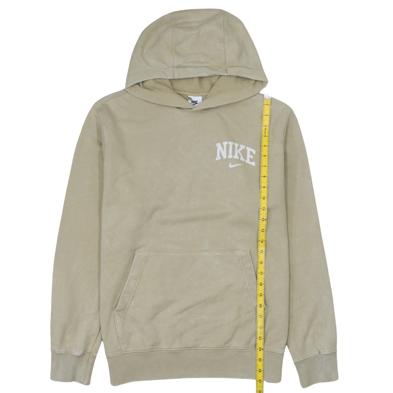 Nike Men’s Beige Pullover Hoodie M Fleece Sportswear