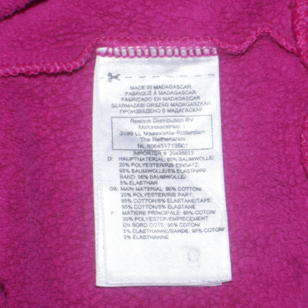 Reebok Womens Pink Hoodie Pullover Size XL Cotton Blend Hooded Sweatshirt