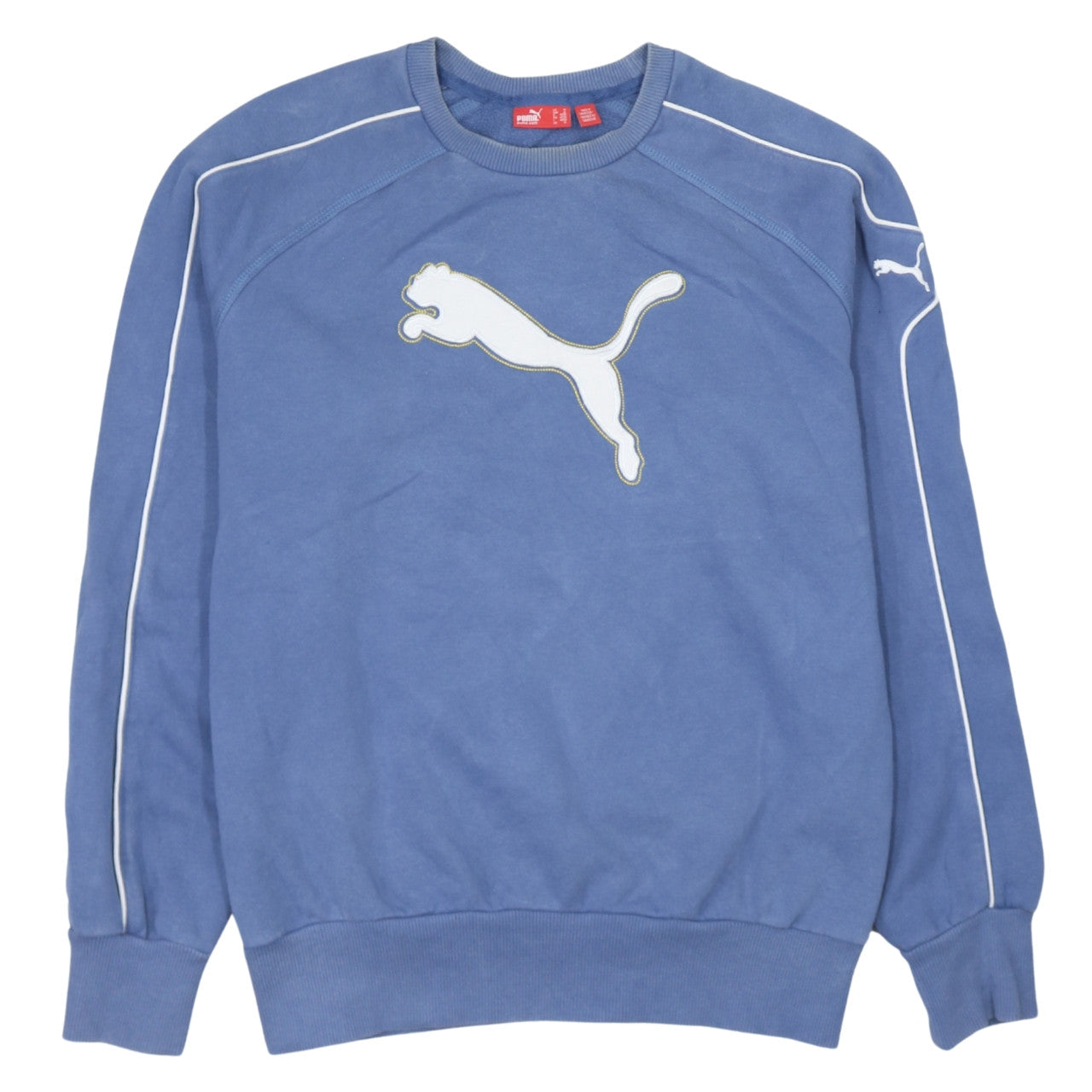 Puma Men’s Blue Logo Pullover Sweatshirt Medium Regular Fit