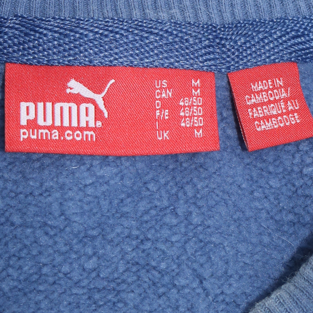 Puma Men’s Blue Logo Pullover Sweatshirt Medium Regular Fit