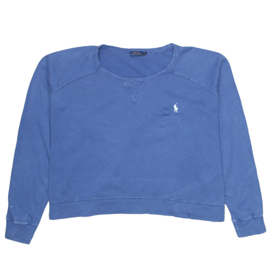 Ralph Lauren Women’s Blue Pullover Sweatshirt XL Cotton Crew Neck