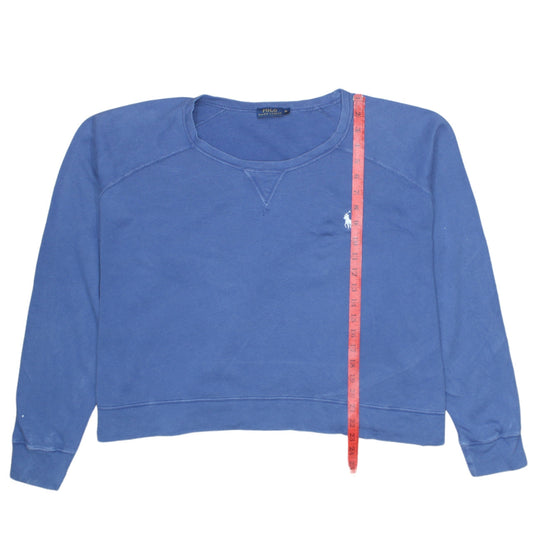 Ralph Lauren Women’s Blue Pullover Sweatshirt XL Cotton Crew Neck