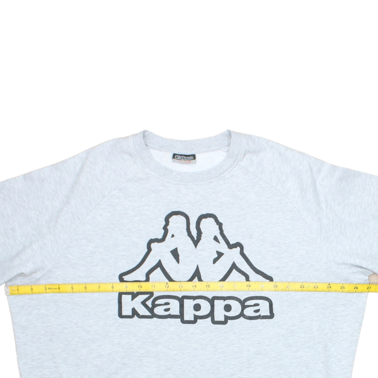 Kappa Mens Grey 2XL Pullover Sweatshirt Logo Crew Neck Regular Fit