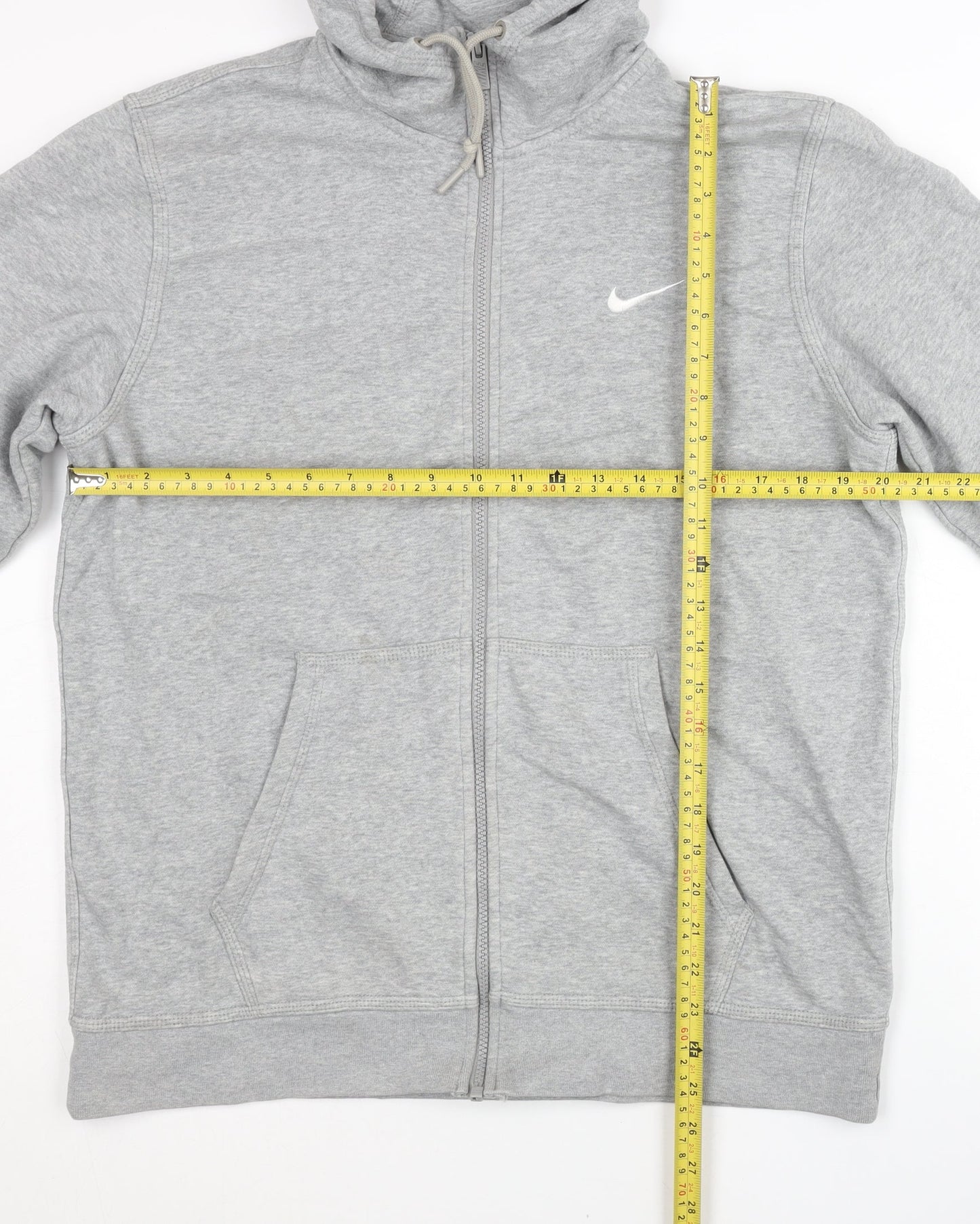 Nike Men’s Grey Full Zip Hoodie Size L Regular Fit