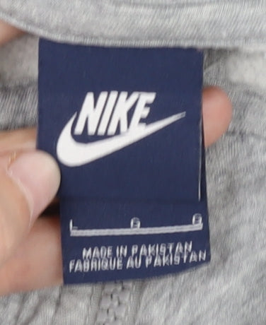 Nike Men’s Grey Full Zip Hoodie Size L Regular Fit
