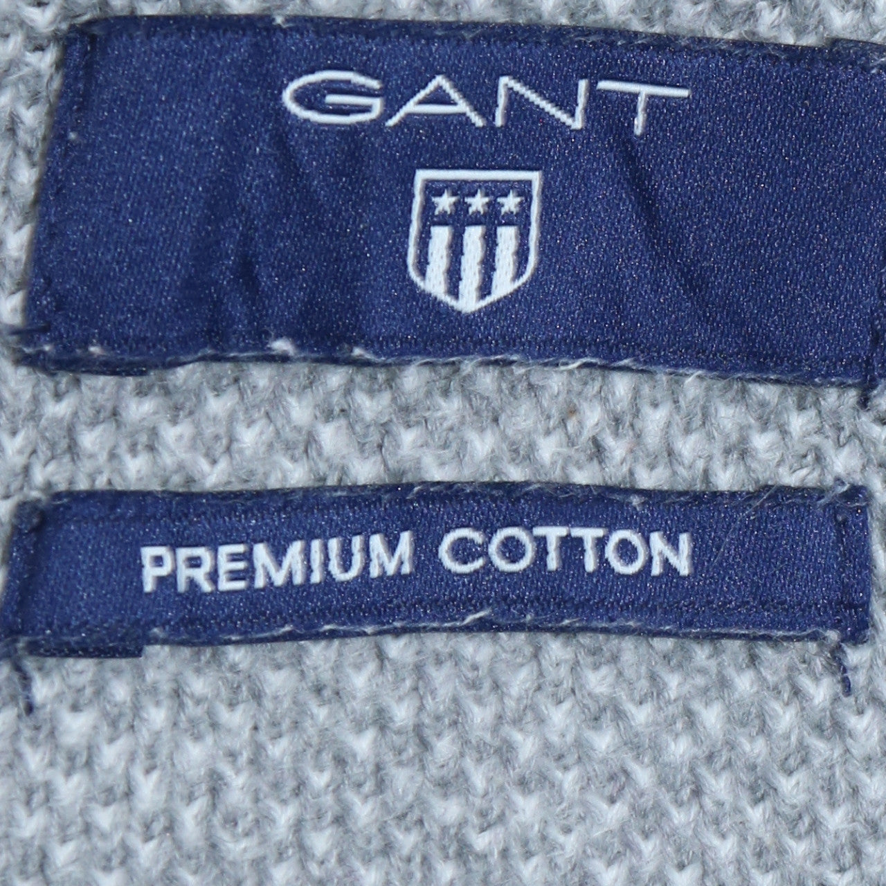 Gant Men’s Grey Full Zip Cotton Jumper Sweater M