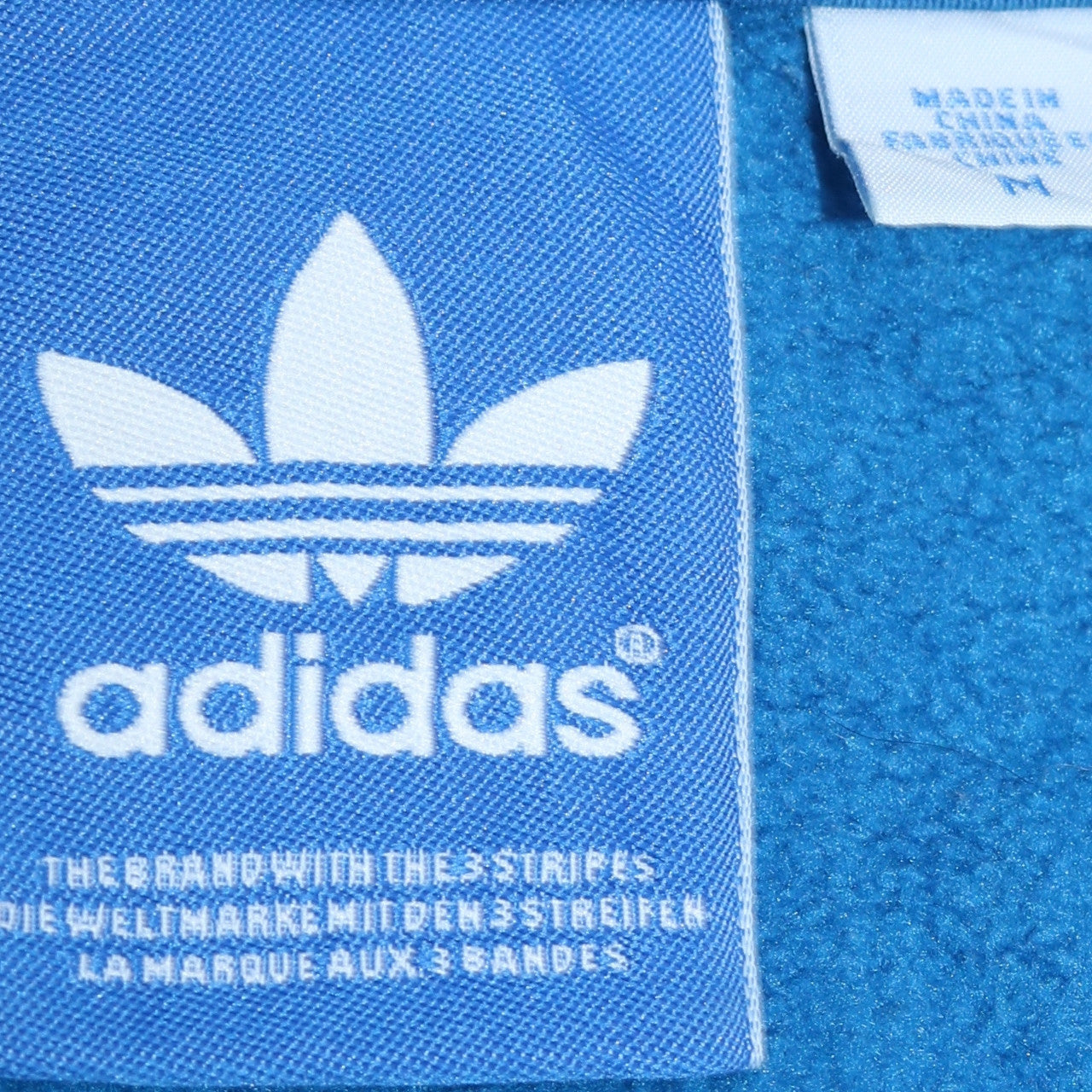 Adidas Men’s Blue White Sweatshirt Pullover M Logo Graphic Sports
