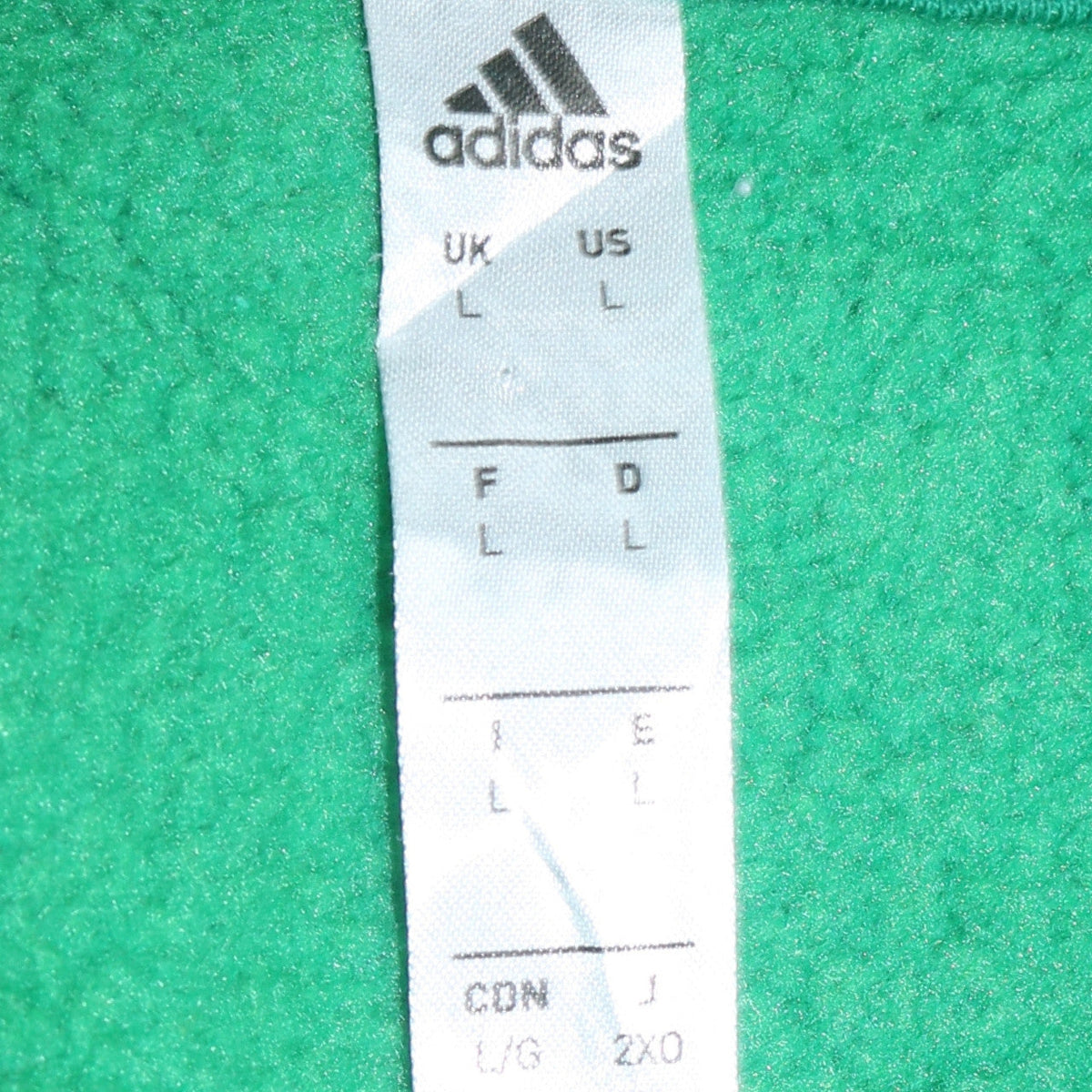 Additional view of Adidas Men’s Green Pullover Hoodie L Sports Logo Fleece Football Rugby