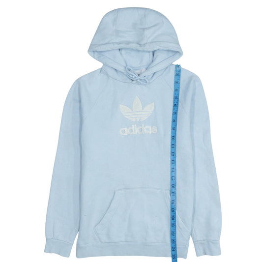 Adidas Mens Blue XS Pullover Hoodie Logo Hooded Sweatshirt