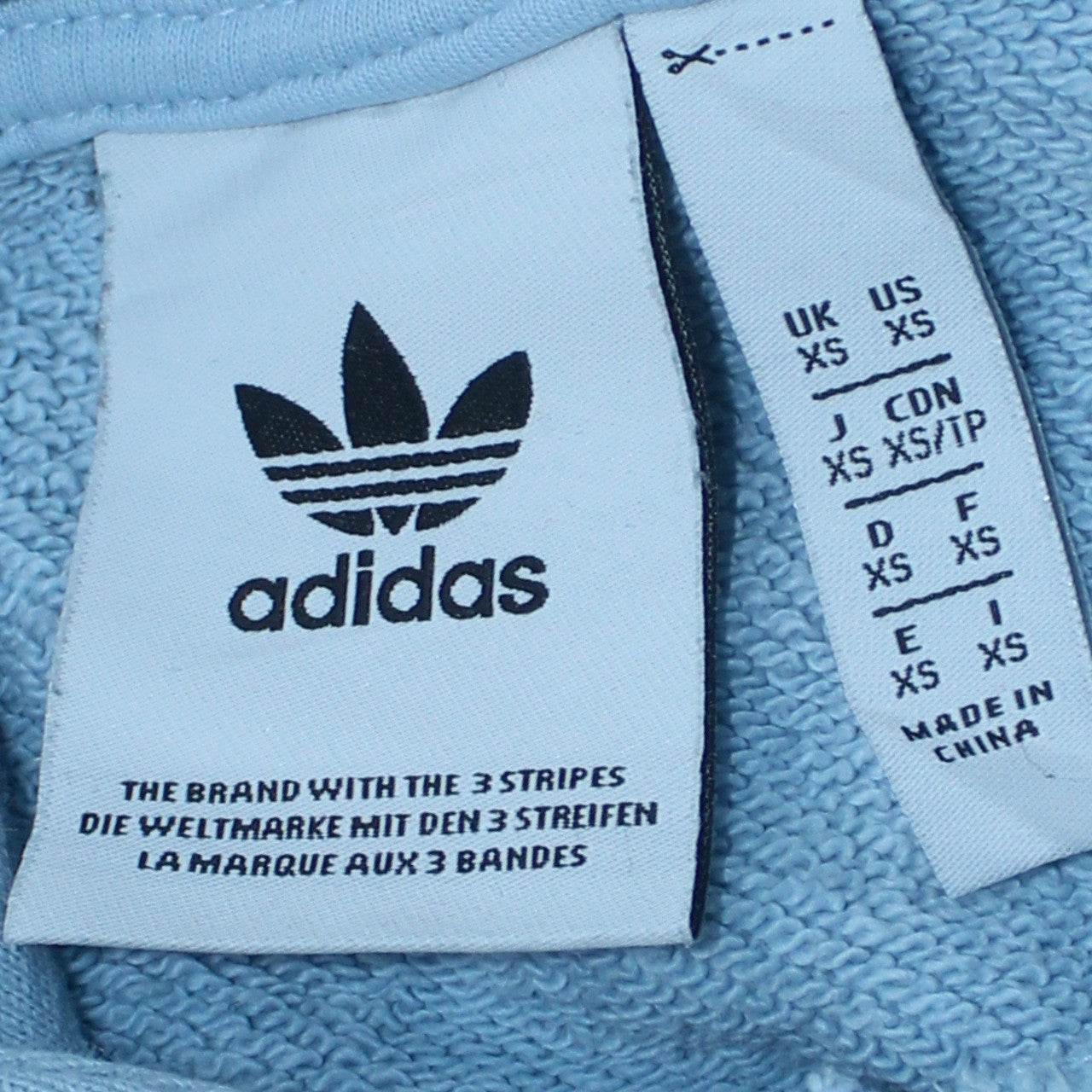 Adidas Mens Blue XS Pullover Hoodie Logo Hooded Sweatshirt