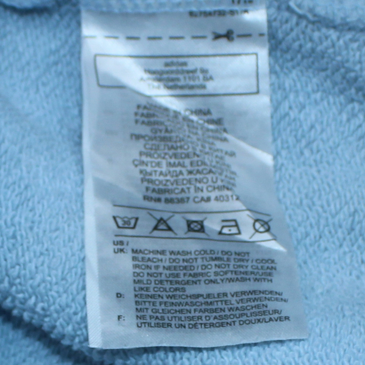 Adidas Mens Blue XS Pullover Hoodie Logo Hooded Sweatshirt