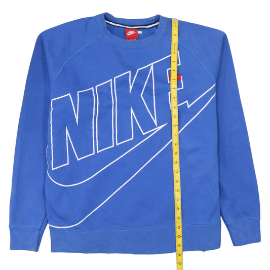 Nike Men's Blue XL Pullover Sweatshirt Graphic Logo Crew Neck