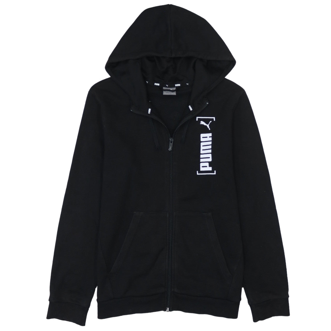 Puma Mens Black Small Full Zip Hoodie Sweatshirt with Logo