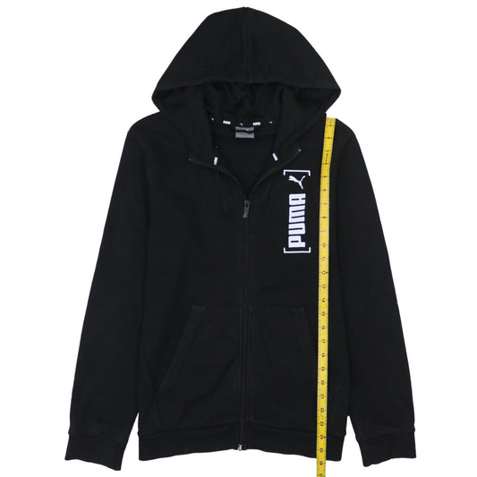 Puma Mens Black Small Full Zip Hoodie Sweatshirt with Logo