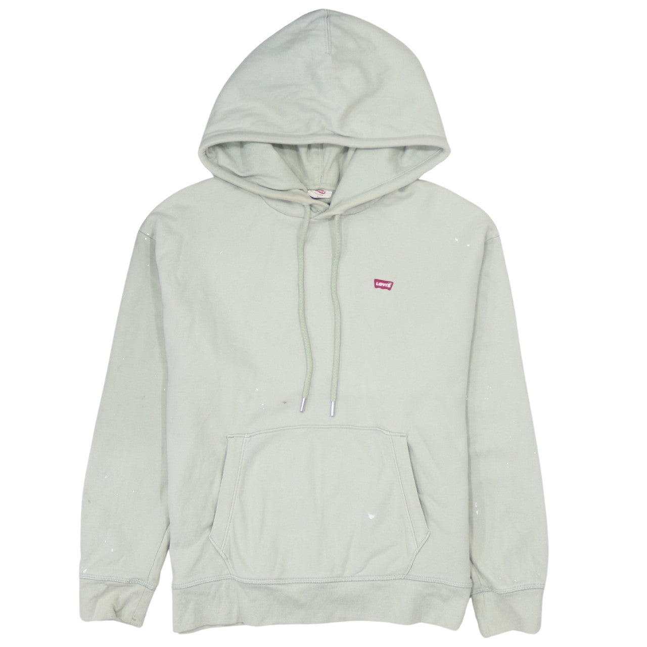 Levi's Men's Green Pullover Hoodie Size M Logo Front Kangaroo Pocket