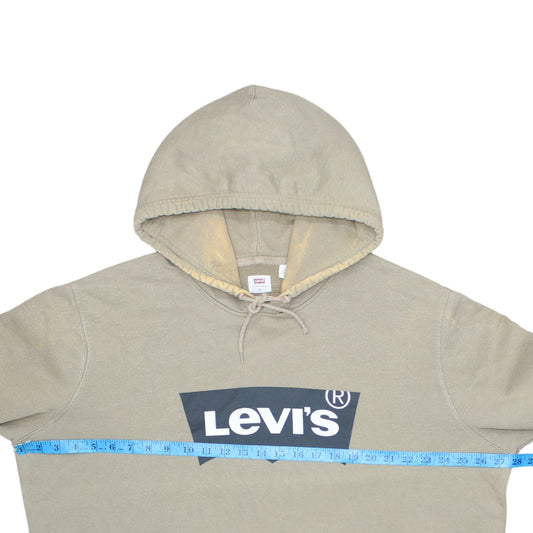 Levi's Men's Beige XL Pullover Hoodie Logo Graphic Long Sleeve
