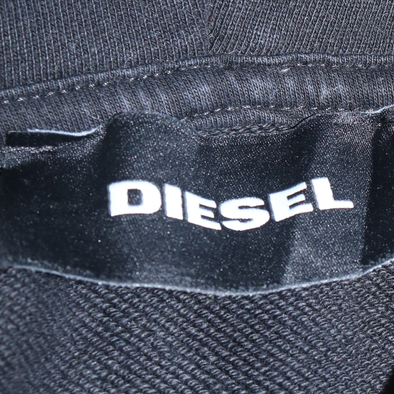 Diesel Mens Black Pullover Hoodie Size M Logo Graphic Cotton