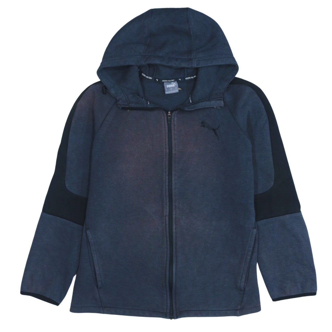 Puma Men’s Blue Full Zip Hoodie Size L Sports Fleece Jacket