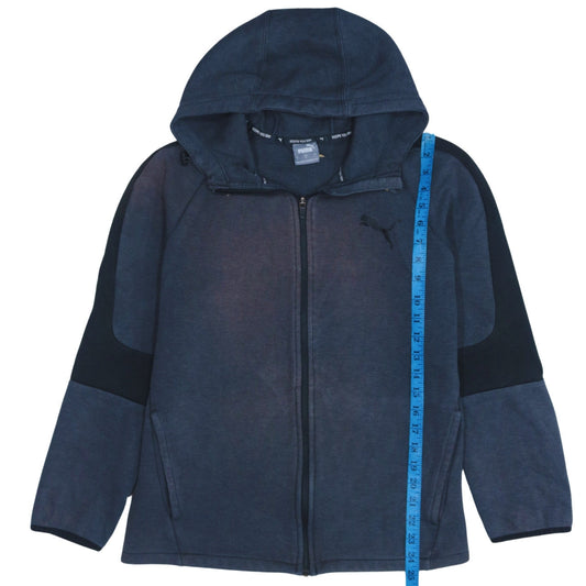 Puma Men’s Blue Full Zip Hoodie Size L Sports Fleece Jacket