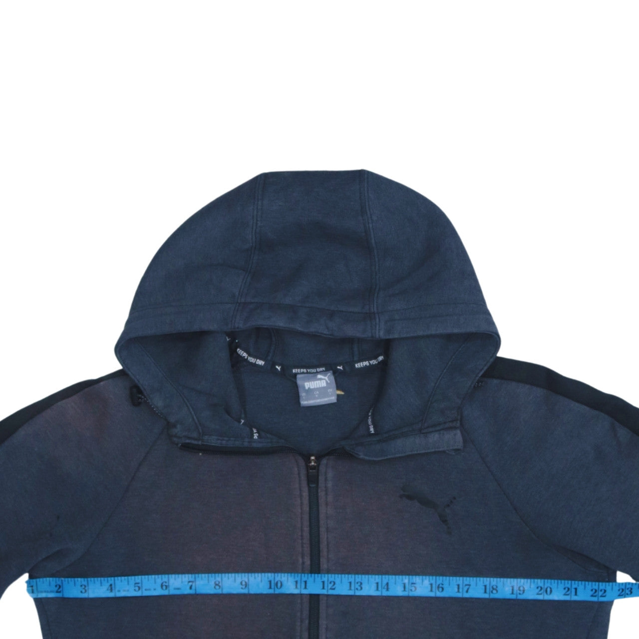 Puma Men’s Blue Full Zip Hoodie Size L Sports Fleece Jacket