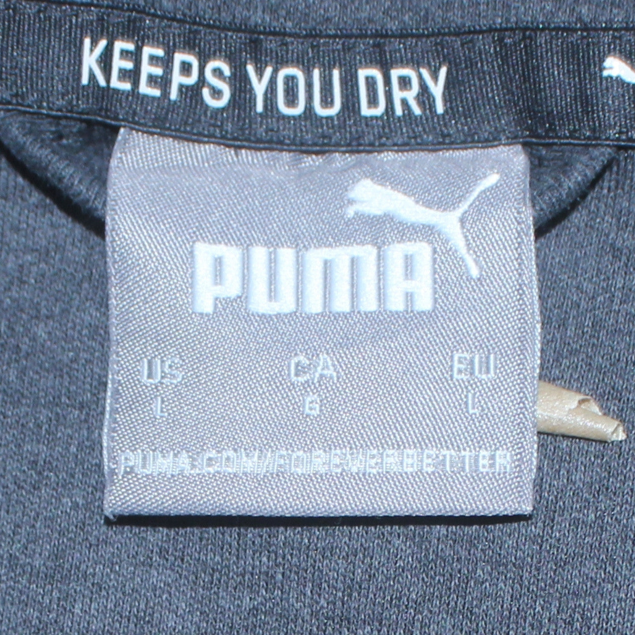 Puma Men’s Blue Full Zip Hoodie Size L Sports Fleece Jacket