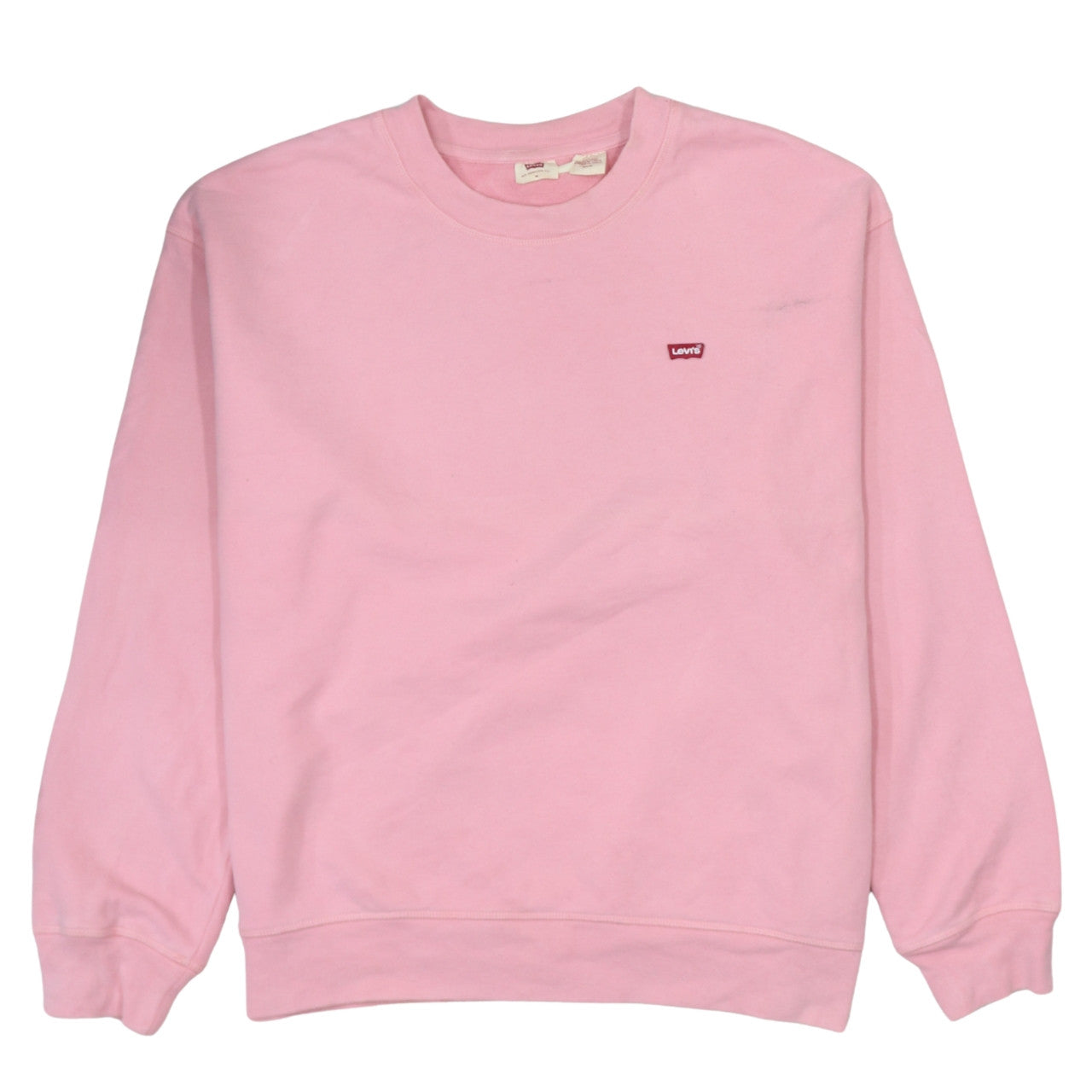 Levi's Mens Pink Crew Neck Logo Pullover Sweatshirt Size M