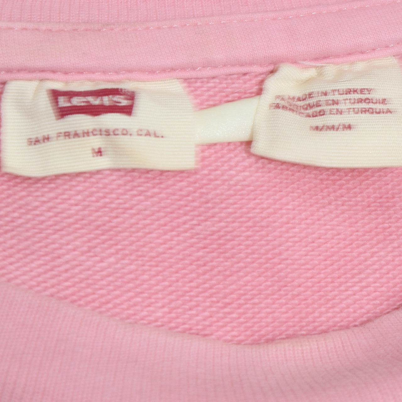 Levi's Mens Pink Crew Neck Logo Pullover Sweatshirt Size M