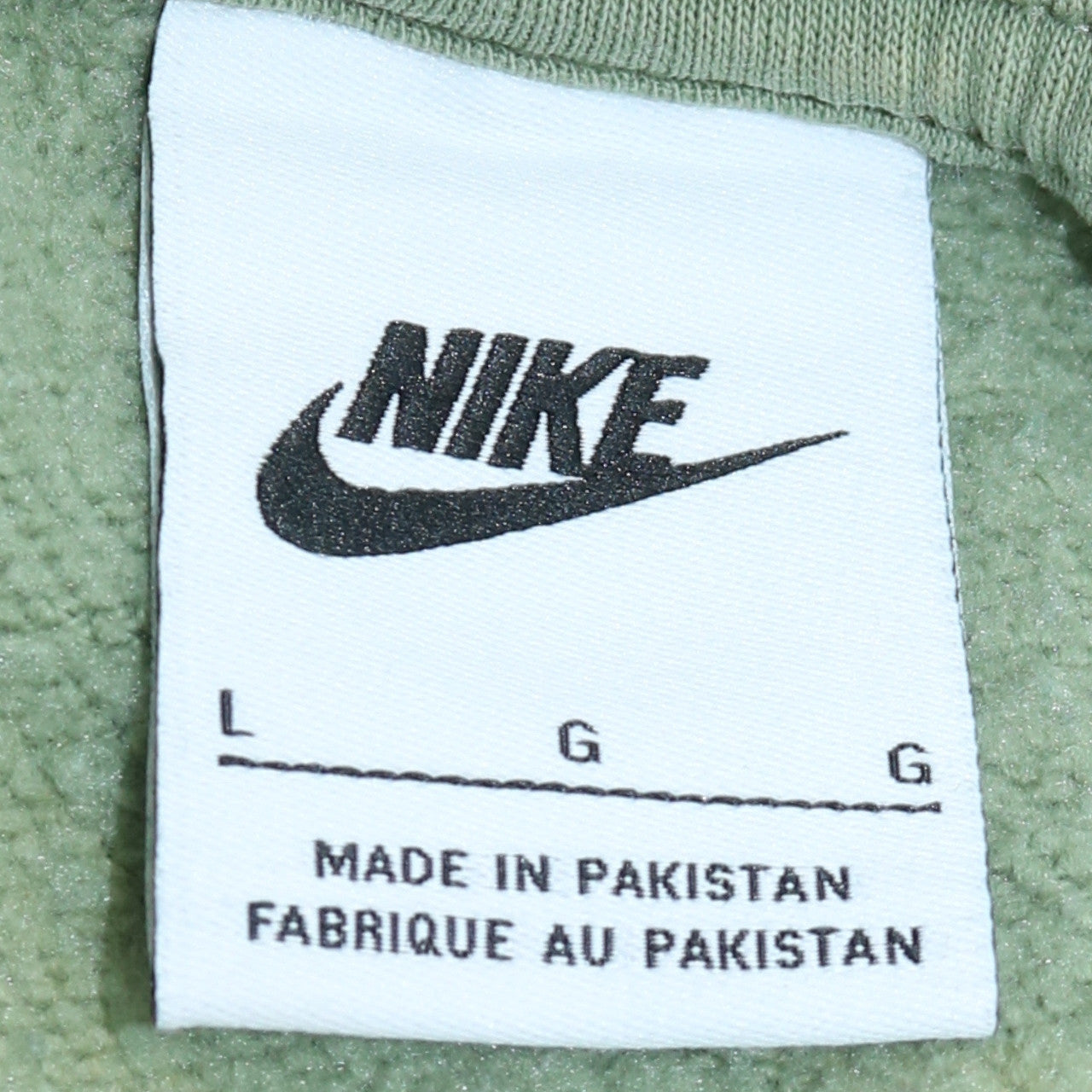Nike Men’s Green Logo Pullover Sweatshirt Size L Crew Neck Regular Fit