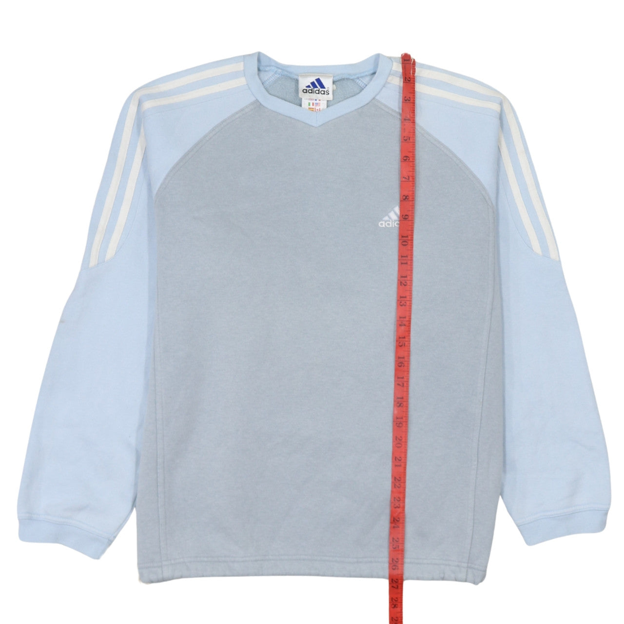 Adidas Women’s Blue Pullover Sweatshirt Size 10 Crew Neck Logo Sportswear
