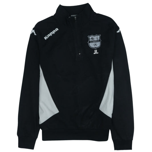 Kappa Men’s Black Small 1/4 Zip Pullover Sweatshirt Football Training Top