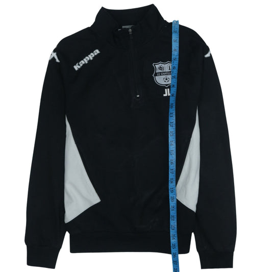 Kappa Men’s Black Small 1/4 Zip Pullover Sweatshirt Football Training Top